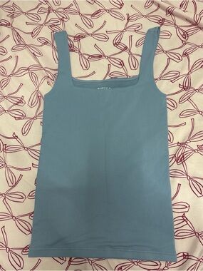 Aeropostale Dusty Blue Square-Neck Tank